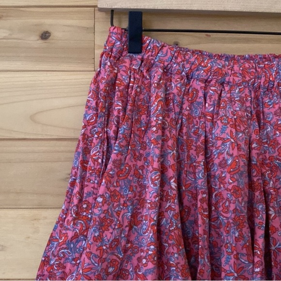 Xirena pink floral mini skirt cotton, XS - Picture 7 of 9
